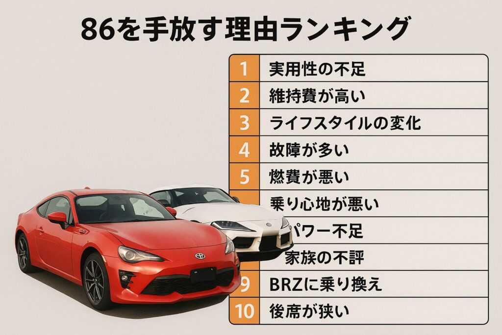 一般ユーザーが８６を手放す理由ランキング