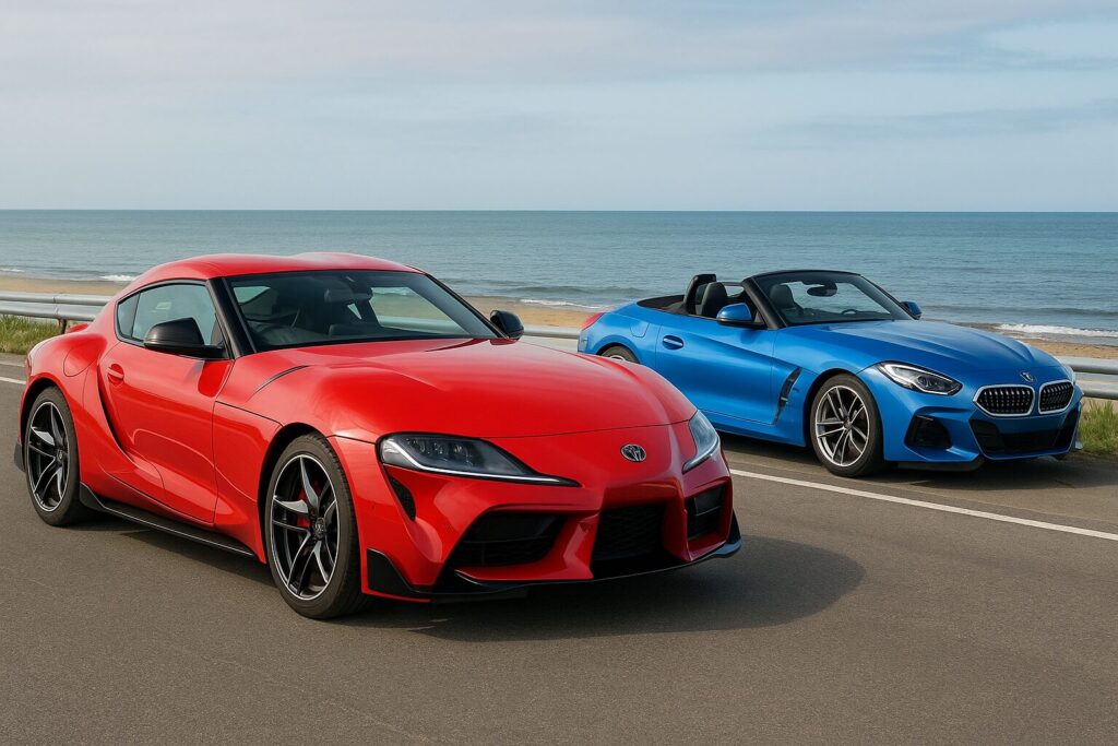 スープラBMWZ4 デザインとボディ形状の違い(クーペ vs ロードスター)