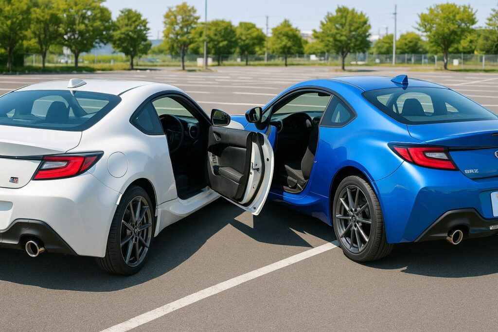 ８６とBRZとGR86の後部座席はほぼ同じ