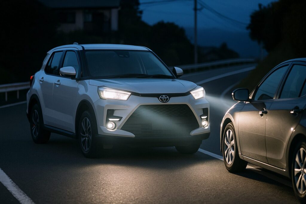 ライズ　SUVならではの車高と照射角度