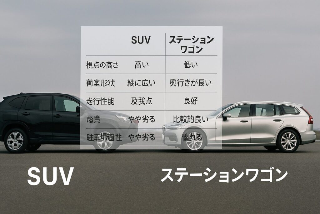 SUVとステーションワゴンの違いを比較【走り・積載・使いやすさ】