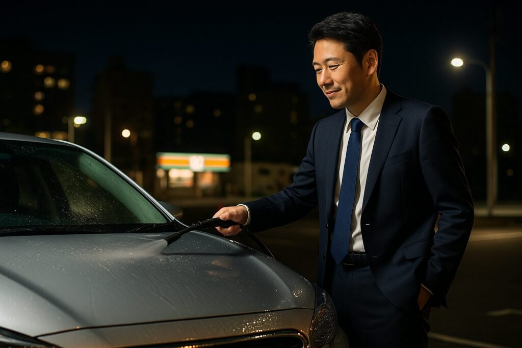 夜に洗車するときの注意点