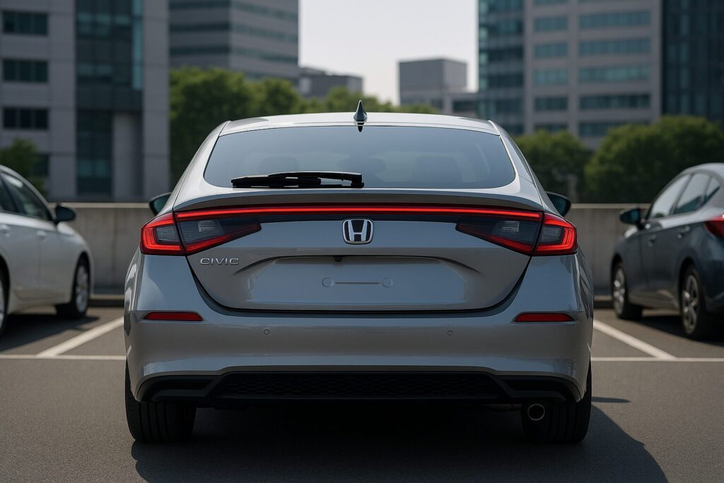 シビック ワイドな横幅が生む“安定感のある後ろ姿”