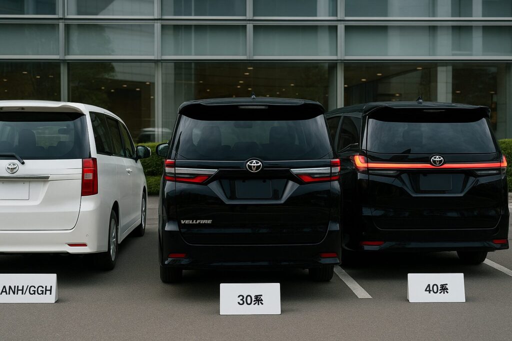 ヴェルファイア　型式ごとの後ろ姿の特徴