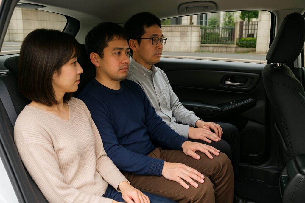 ヴェゼル　実際に座った印象 ― 大人2人なら快適、3人乗るとどうか？
