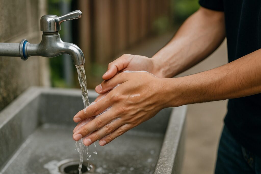 ガソリンが手や肌についた時の安全性と正しい洗い方
