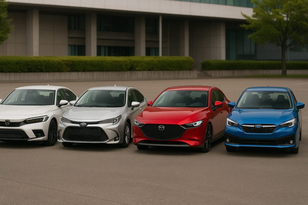 シビック　【同クラス比較】マツダ3／カローラ／インプレッサとの燃費差