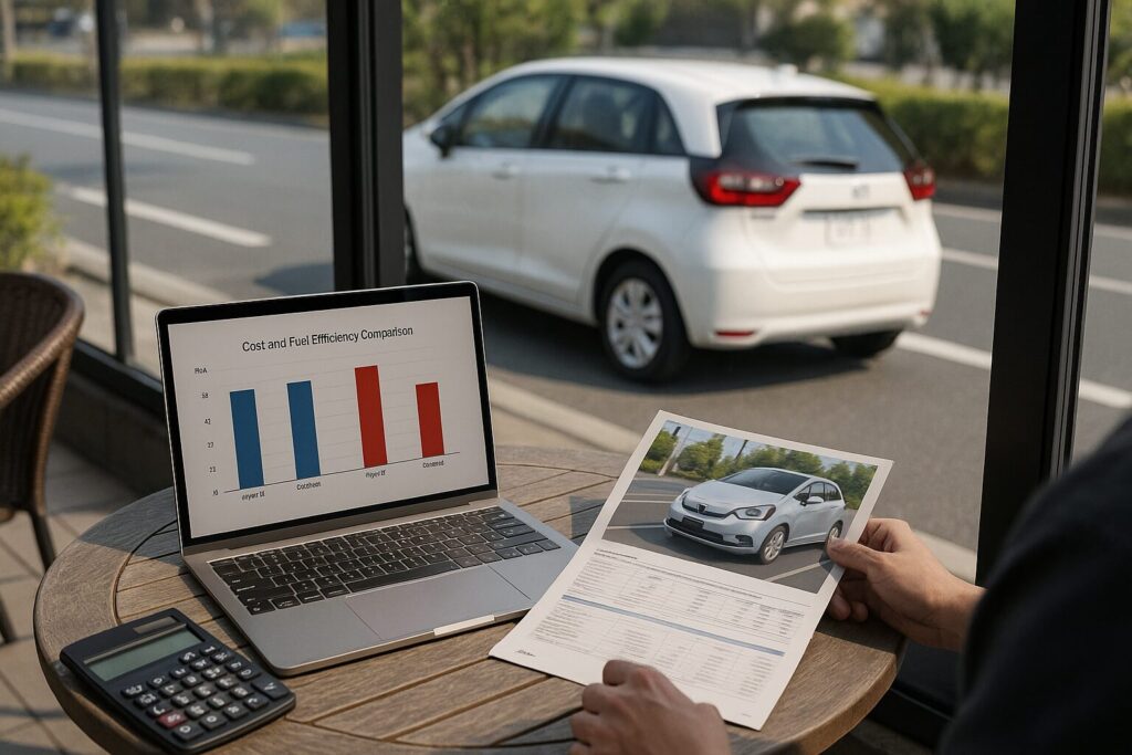 フィット 燃費差と価格差 ― 費用対効果を「数値で」深掘り