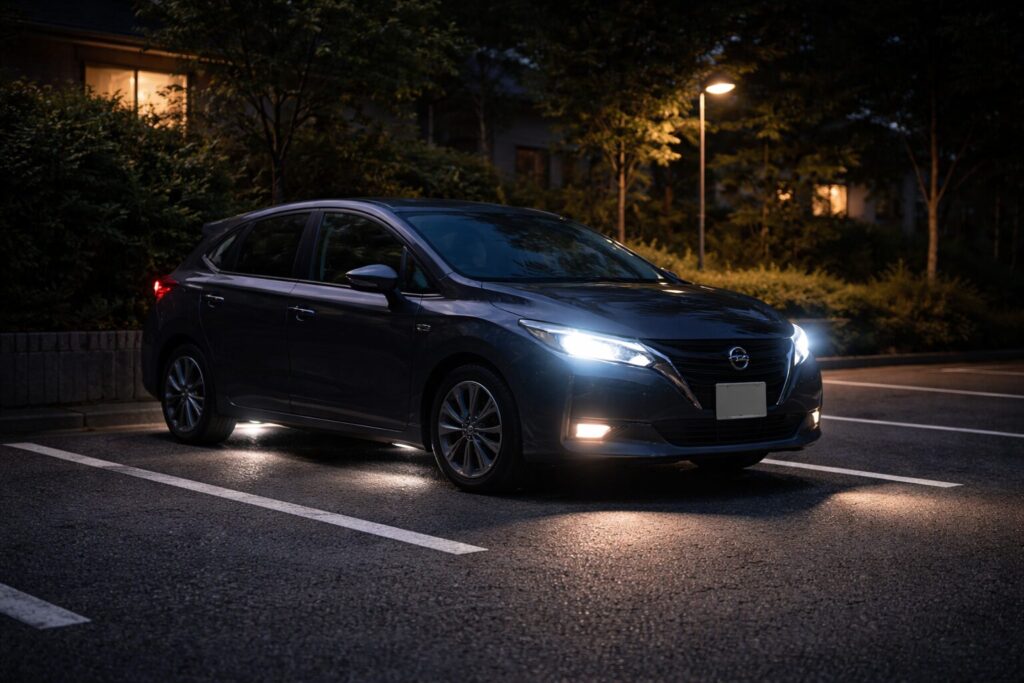 日産ノート 駐車中にライトを確実に消す手順