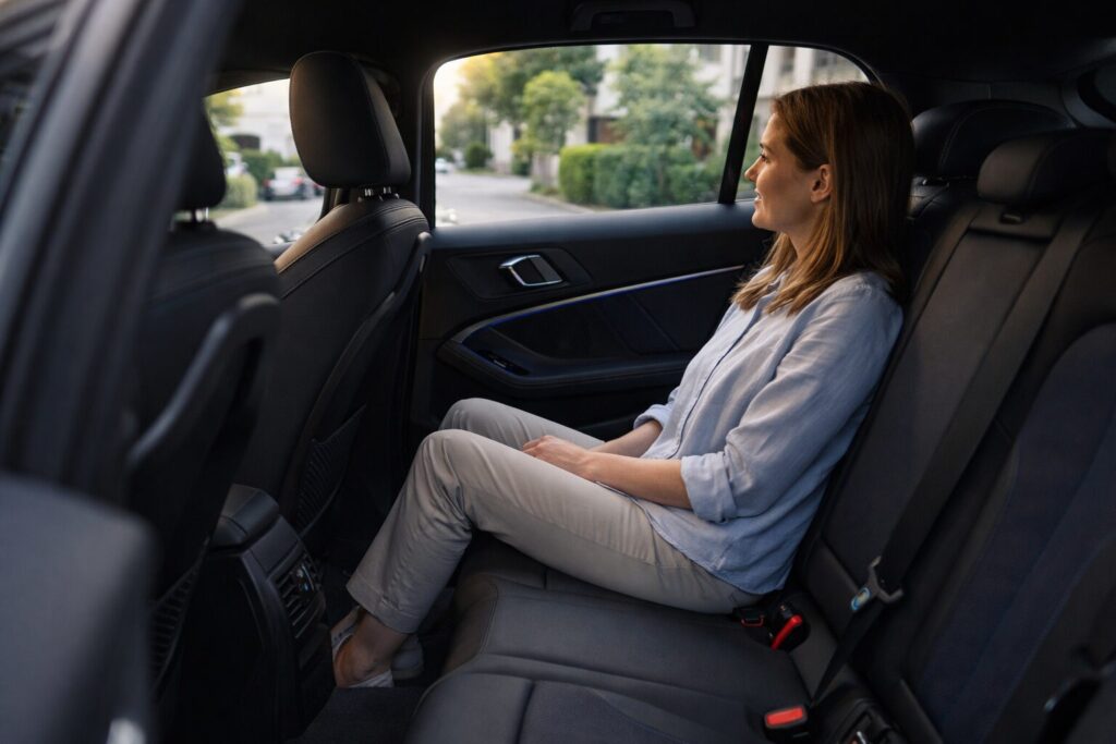 BMW1シリーズの後部座席の乗り心地